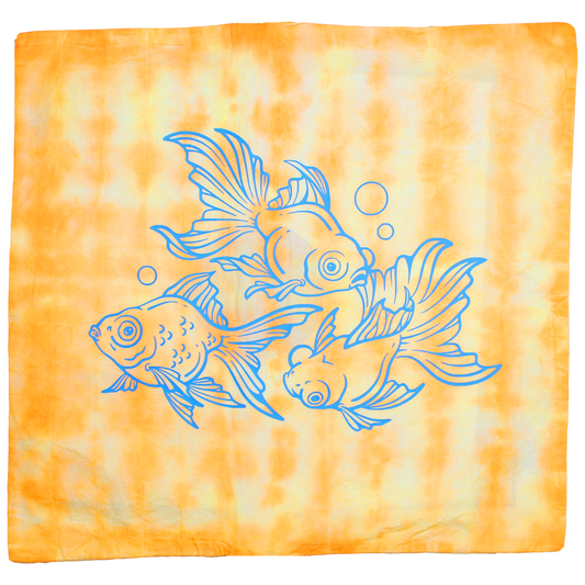 GOLDFISH TRIO on ORANGE STRIPES